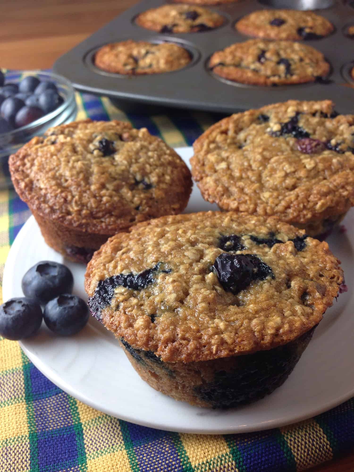 closeup shot of blueberry muffin