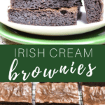 collage of two images of brownies.