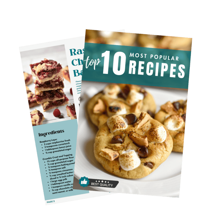 two pages from the top ten recipes book.