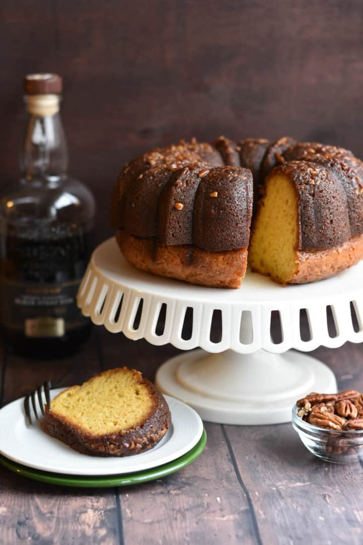 Grandma's Easy Pecan Rum Cake with Cake Mix My Sweet Precision