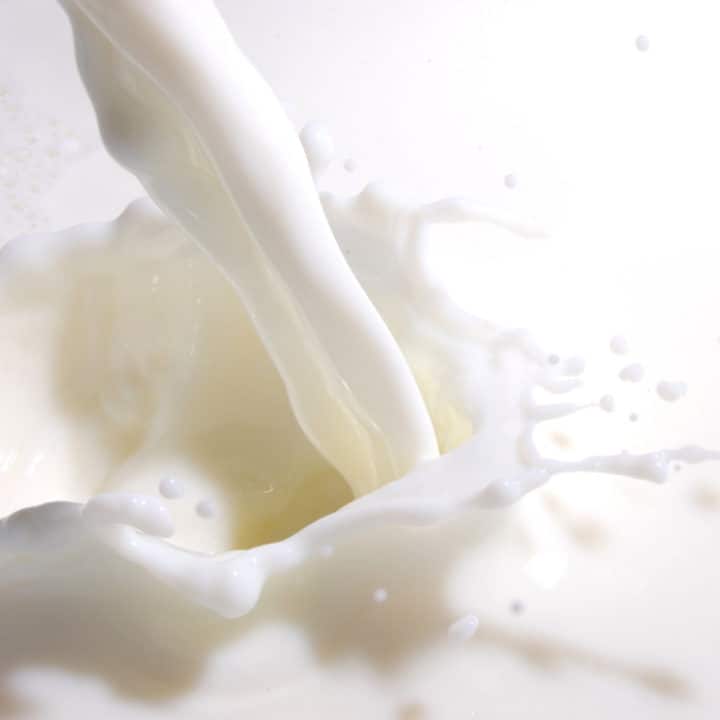 heavy cream being poured
