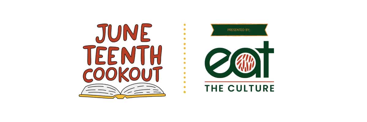 Juneteenth logo for eat the culture potluck.