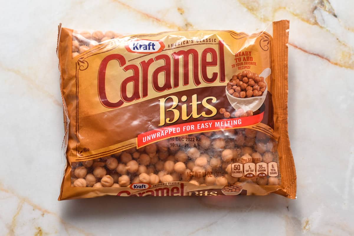 caramel bits in a package.