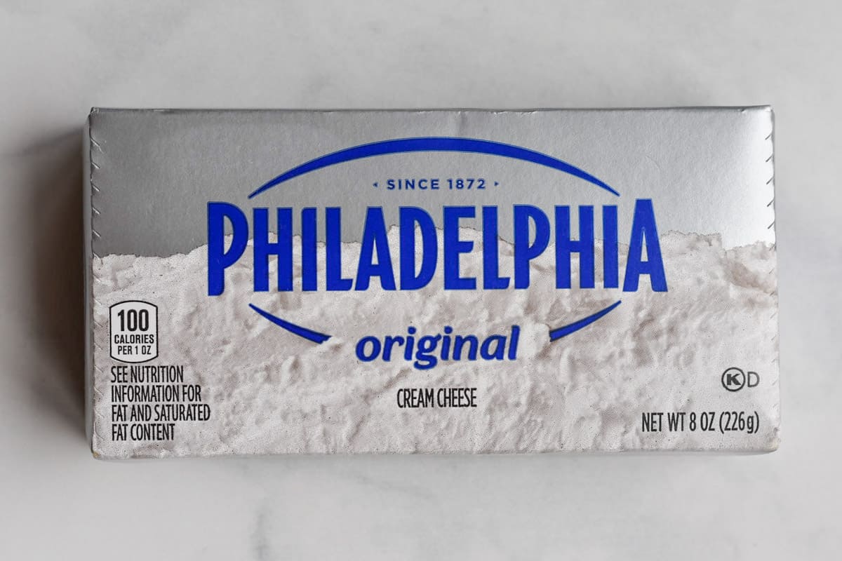 Philadelphia cream cheese package.