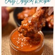 chicken dipped into Asian zing sauce.